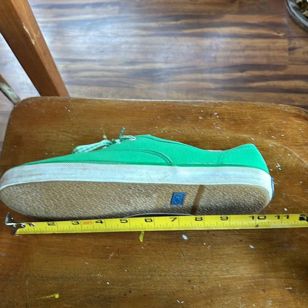 Keds women’s size 9.5 bright green & gingham laces champion oxford tennis shoes - Picture 9 of 11